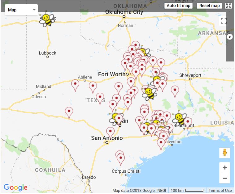 RTH Locator Map 2 - Real Texas Honey